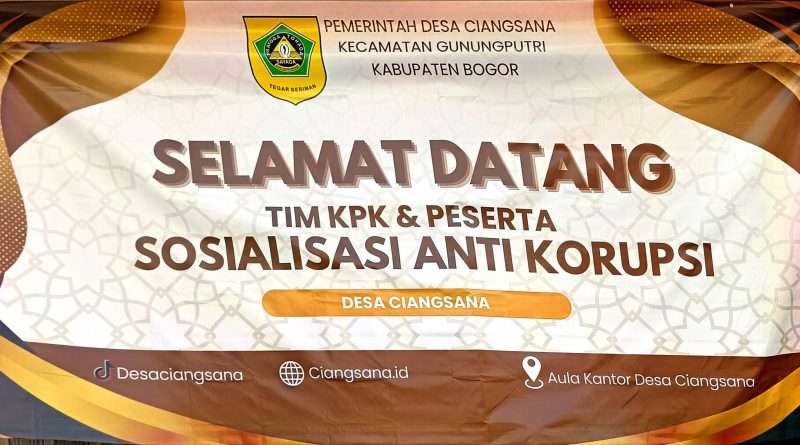 KPK Sosialisasi Anti-Korupsi Di Desa Ciangsana, Kades Udin Saputra: Jadi Pengingat Untuk Jaga Integritas