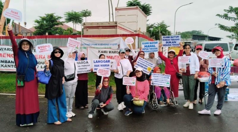 Penolakan Pembangunan Gedung FIF 7 Lantai Terus Bergulir, Warga Cluster Virginia Gelar Aksi Demo Kedua