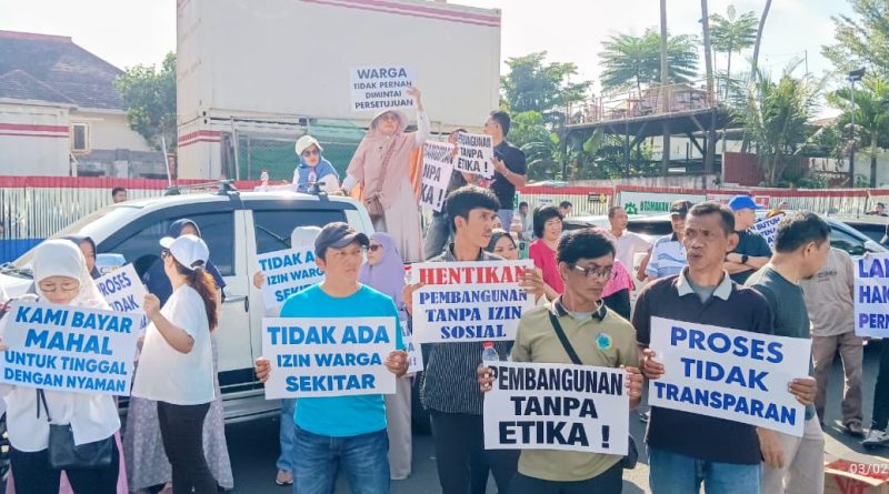 Warga Cluster Virginia Kota Wisata Tolak Pembangunan Gedung FIF 7 Lantai, PBG Dinilai Cacat Prosedural Gugat Ke PTUN Bandung