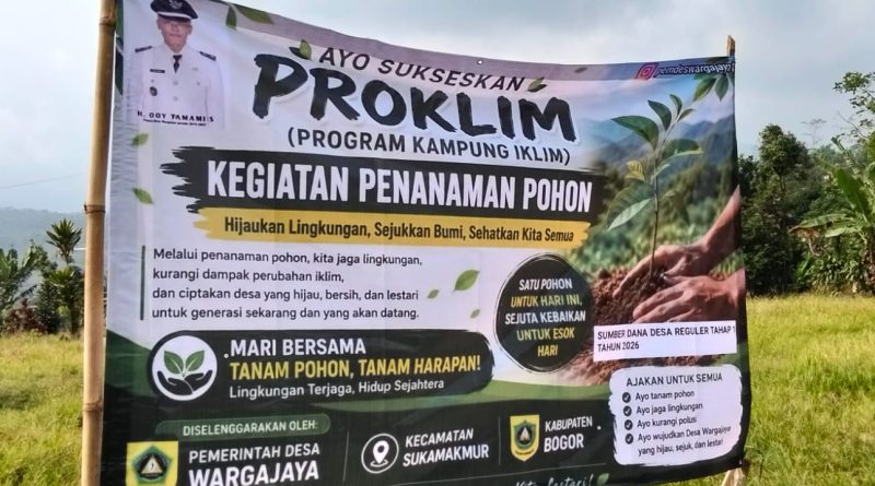 Tanam Pohon, Tanam Harapan, Pemdes Wargajaya Giatkan Program Proklim