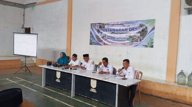 Pemdes Selawangi Gelar Musdes Penetapan Hasil Pemutakhiran Indeks Desa Tahun 2026