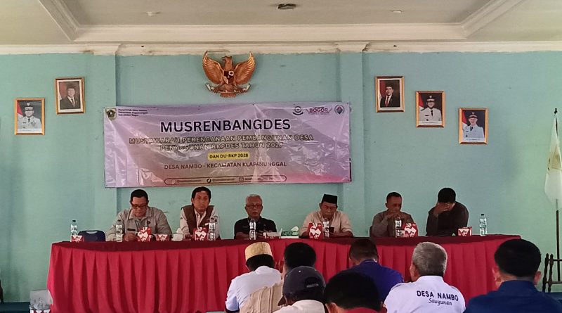 Musrenbangdes Nambo Tampung Aspirasi Warga Dalam Penyusunan RKPDes 2027