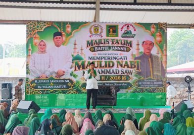 Bagikan Doorprize 3 Tiket Umroh, Ribuan Jama’ah Padati Kajian Rutin Bulanan dan Peringatan Maulid Nabi Muhammad Majlis Ta’lim Baitul Jannah Limusnunggal